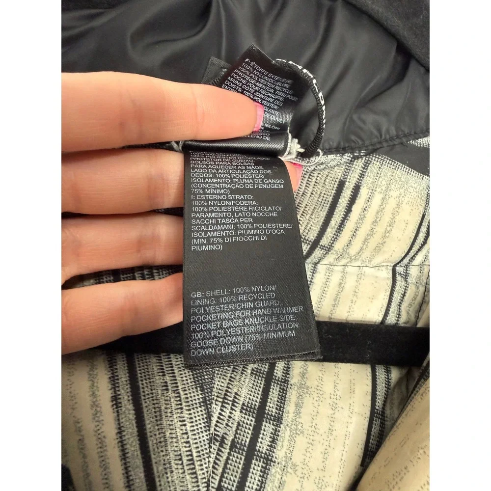 The North Face Puffer Parka Women Medium Black‎ Good Plaid Lined Long Jacket